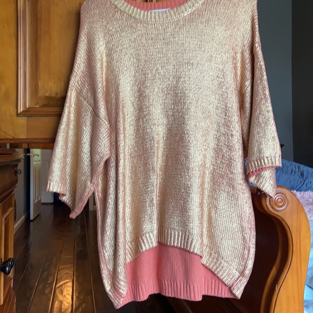 Shimmering metallic sweater for the holidays